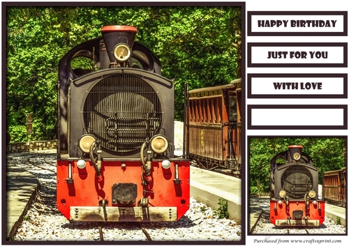 Vintage Steam Train Quick Card 3