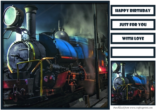 Vintage Steam Train Quick Card 8