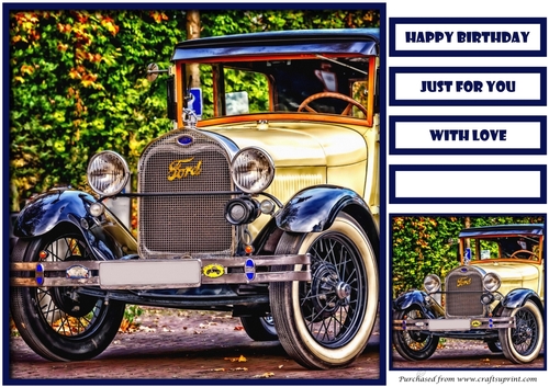 Vintage Cars Quick Card 1