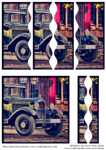 Vintage Cars Square Wavy Side Stacker 7