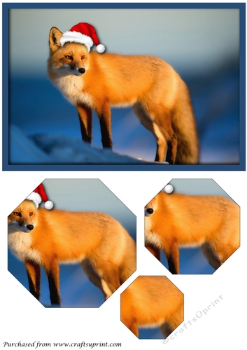 Christmas Fox Octagon Pyramid