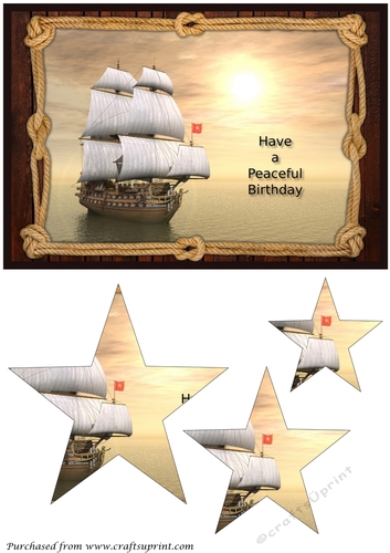 Sailboat Birthday Star Pyramid
