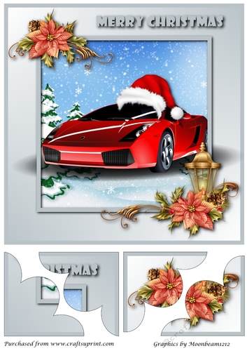 Christmas Car Quadro Petal Corner Stacker