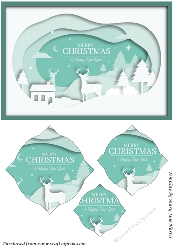 Christmas Deer Landscape Splendid Pyramid 2