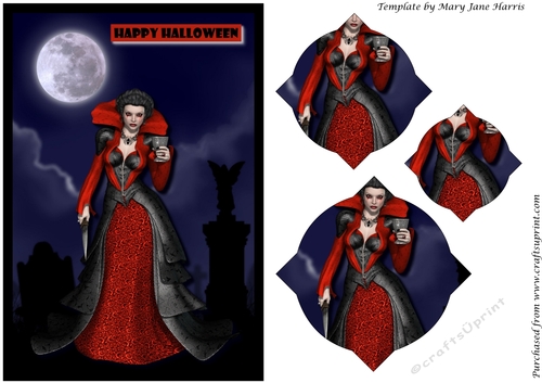 Halloween Vampire Woman Splendid Pyramid