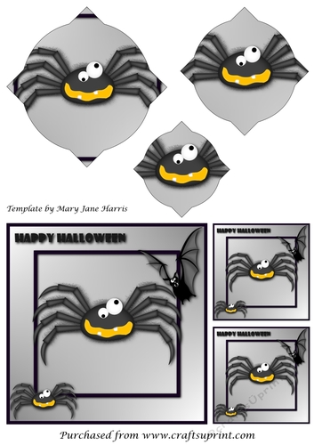 Halloween Black Spider Splendid Pyramid