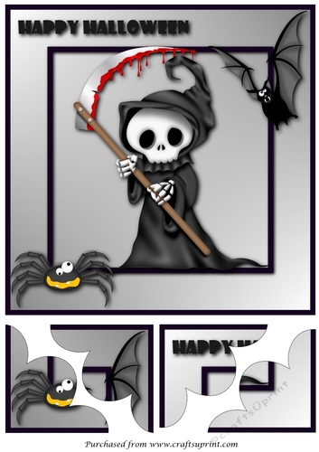 Halloween Reaper Quadro Petal Corner Stacker