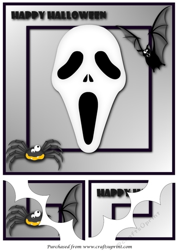 Halloween Scary Mask Quadro Petal Corner Stacker