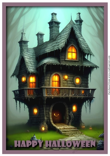 Halloween Haunted House A4 1