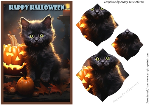 Halloween Cute Cat Splendid Pyramid