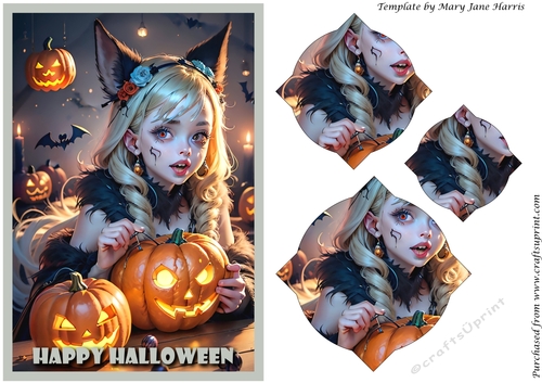 Halloween Werewolf Girl Splendid Pyramid