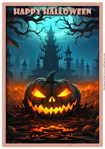 Halloween Mean Pumpkin A4 1