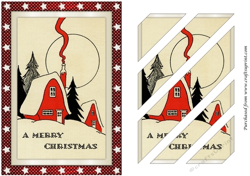 Christmas Houses Oblique Panels