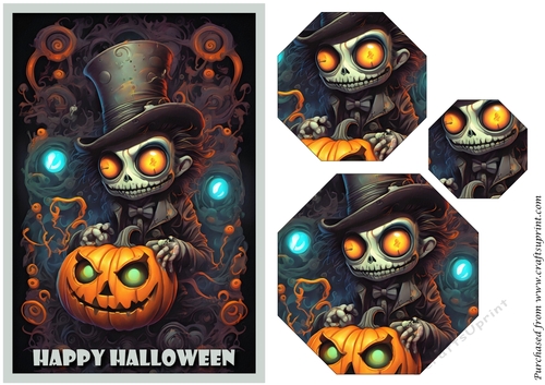 Halloween Monster Octagon Pyramid 4