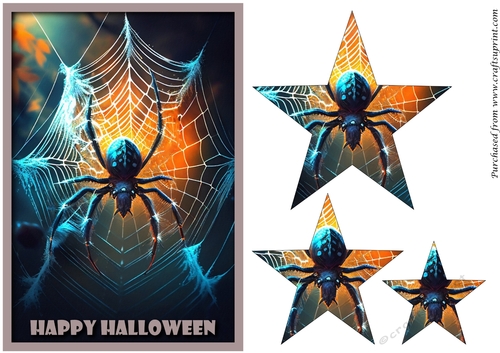 Halloween Spider Star Pyramid