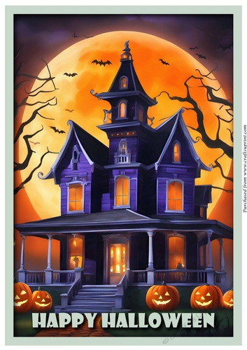 Halloween Haunted House A4 3
