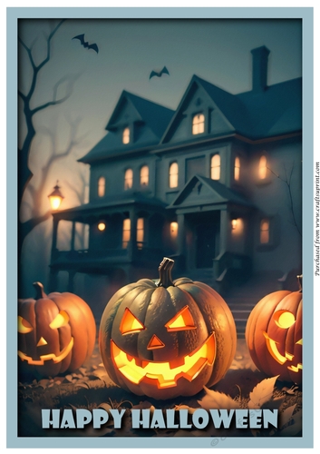 Halloween Haunted House A4 4