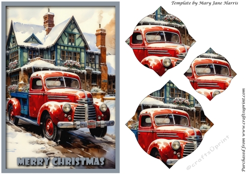 Vintage Christmas Truck Splendid Pyramid 