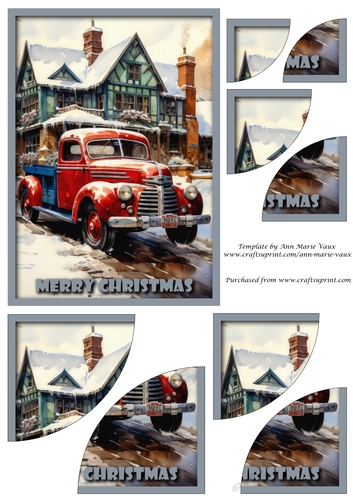 Vintage Christmas Truck Duo Corner Stacker