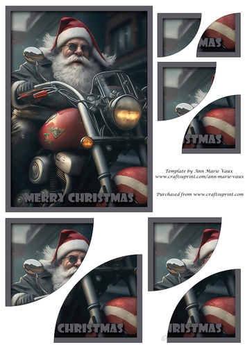 Cool Santa on Bike Duo Corner Stacker