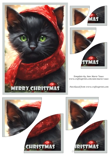 Cute Christmas Santa Cat Duo Corner Stacker