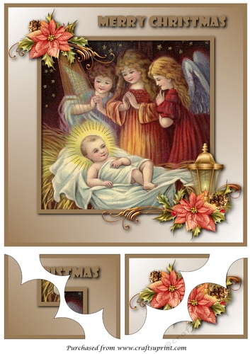 Christmas Baby Jesus Quadro Petal Corner Stacker