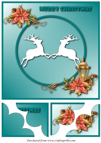 Christmas Reindeers Quadro Petal Corner Stacker 2