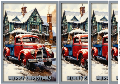 Vintage Christmas Truck Side Stacker