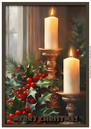 Christmas Decorations Candles A4 1