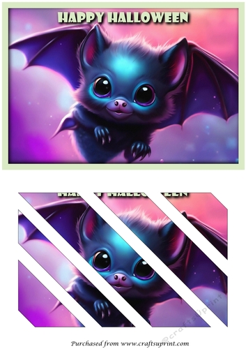 Halloween Baby Bat Oblique Panels