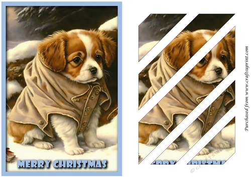 Christmas Cute Puppy Oblique Panels