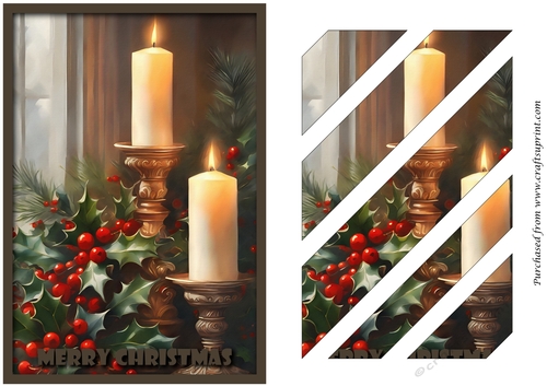 Christmas Decorations Candles Oblique Panels 1