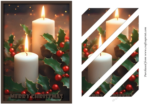 Christmas Decorations Candles Oblique Panels 2
