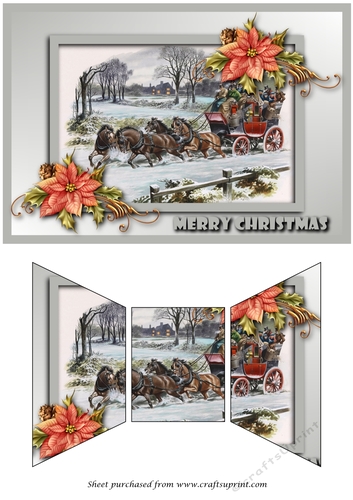 Vintage Christmas Carriage Quick Card