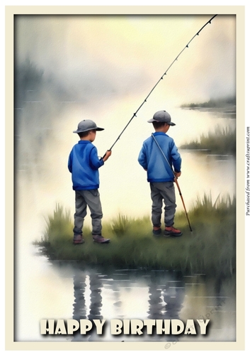 Boys Fishing A4