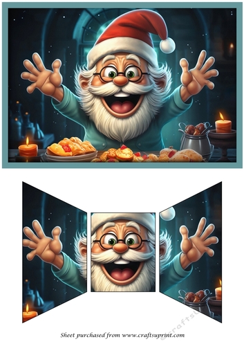 Santa Claus loves Cookies Quick Card