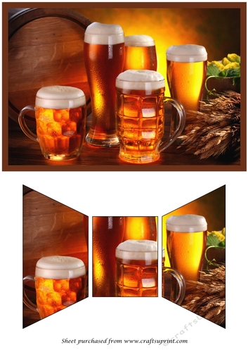 Wooden Beer Barrel Quick Card