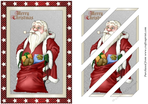 Santa and His Bag Oblique Panels