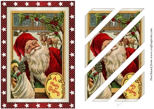 Santa Claus at Window Oblique Panels