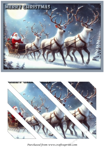 Santa and his Reindeers Oblique Panels 1