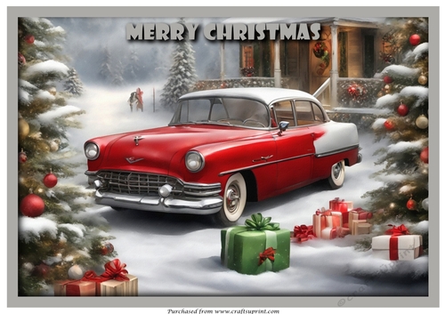 Christmas Car and Gifts A4