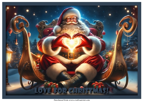 Santa showing heart A4