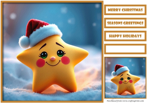 Cute Christmas Star Quick Card