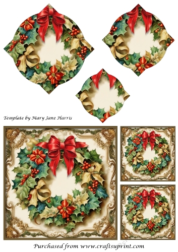 Christmas Wreath Vintage Splendid Pyramid
