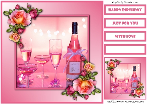 Birthday Wine Quick Card