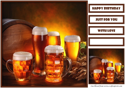 Wooden Beer Barrel Quick Card l
