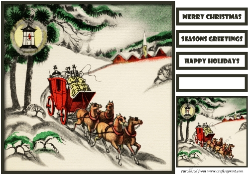 Vintage Cheery Christmas Quick Card