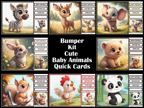 Bumper Kit Cute Baby Animals Quick Cards