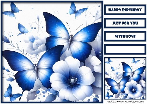 Flowers and Butterflies Quick Card