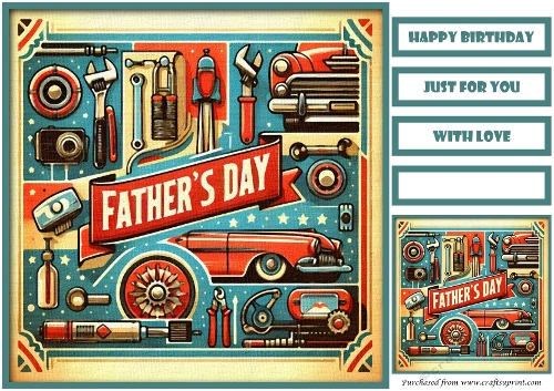 Vintage Fathers Day Quick Card